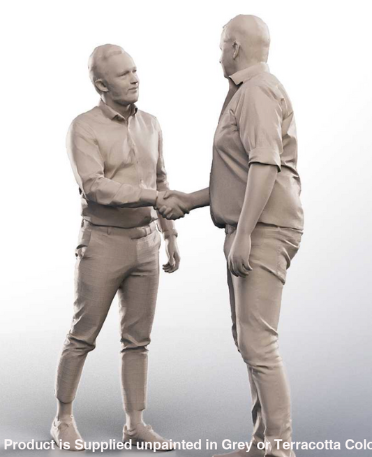 MM1091 2 Men Closing a deal shaking hands Figure