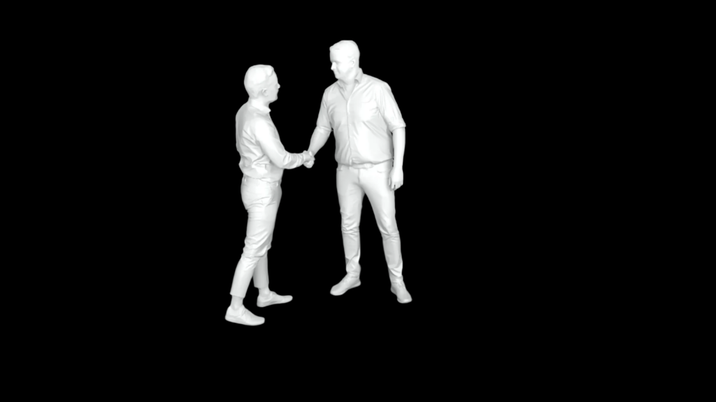 MM1091 2 Men Closing a deal shaking hands Figure