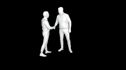 MM1091 2 Men Closing a deal shaking hands Figure