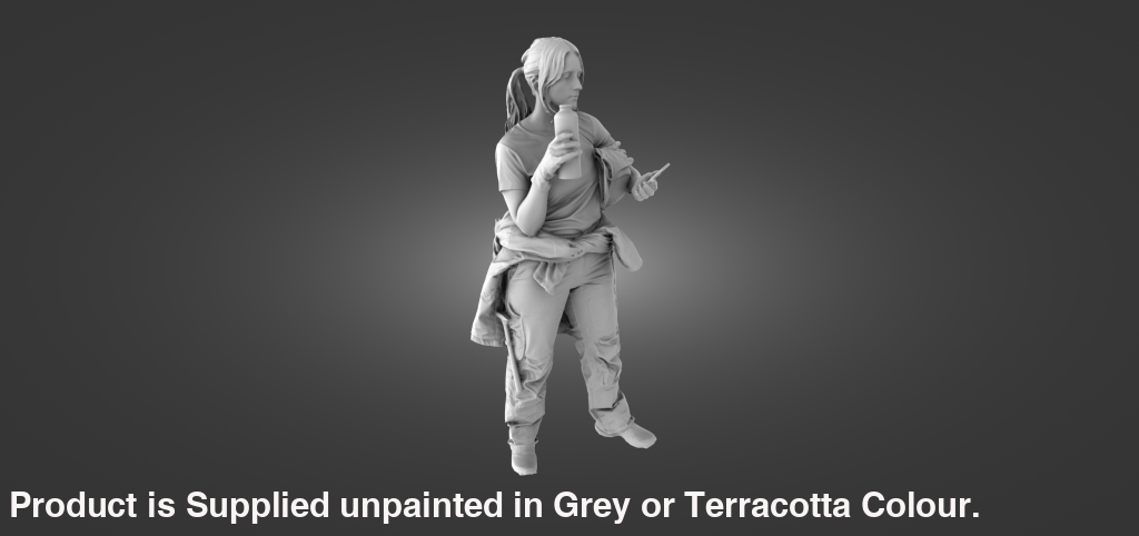 MM1096 Female construction worker on break Figure