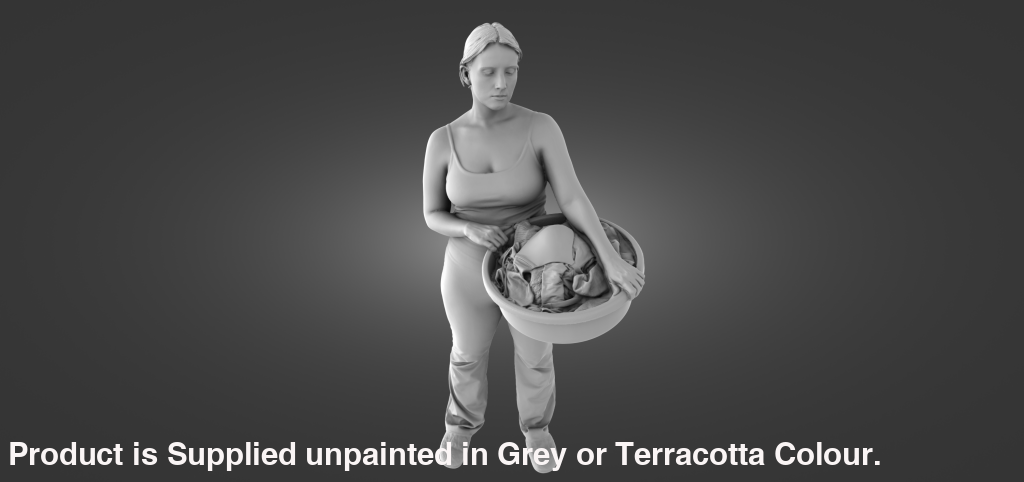 MM1098 female with laundry basket Figure