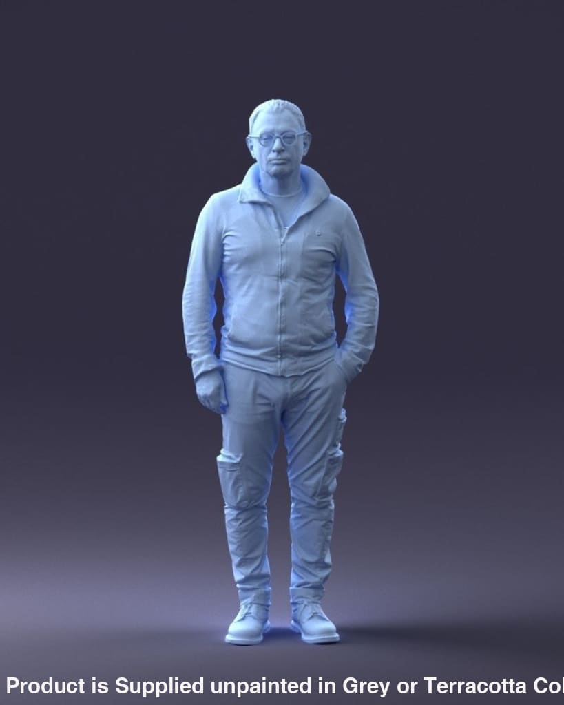 Smart Older Male In Cargo Pants Figure