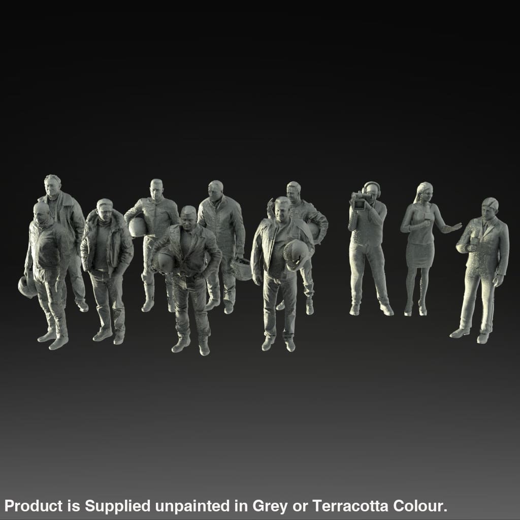 MM1106 Male Bike riders and Camera crew Figure