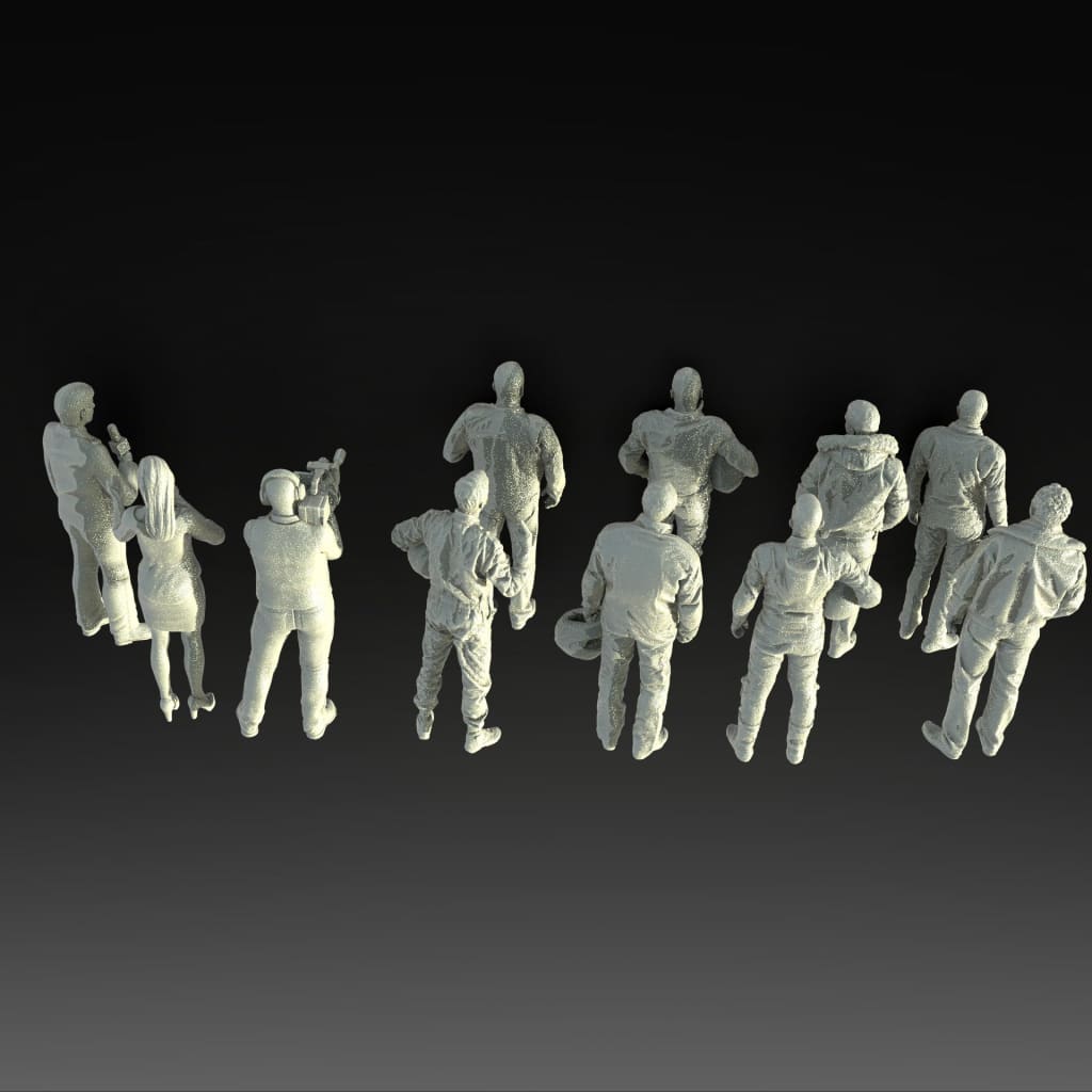 MM1106 Male Bike riders and Camera crew Figure