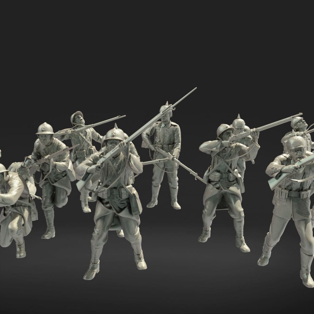 MM1108 French and German WW1 troops Figure