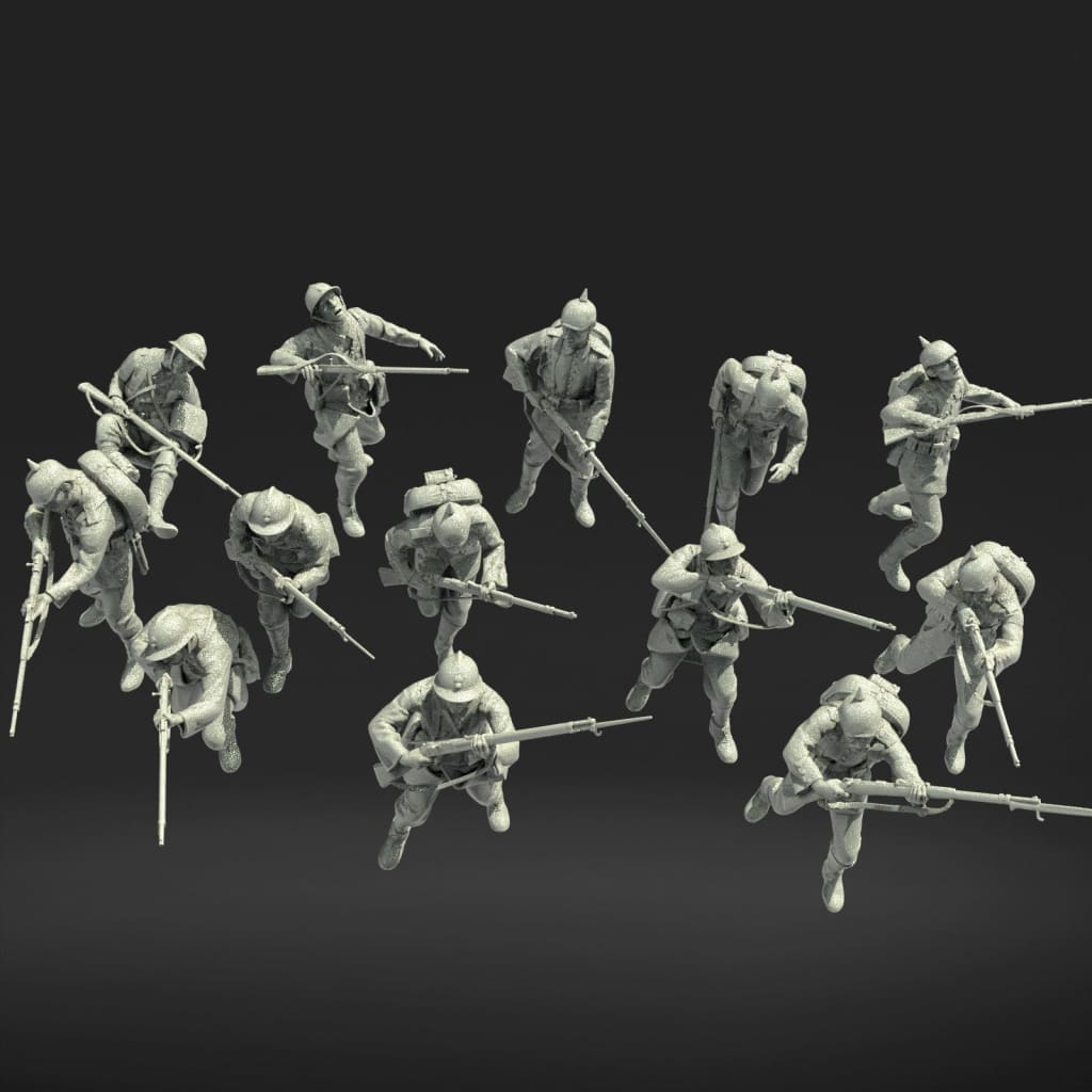 MM1108 French and German WW1 troops Figure