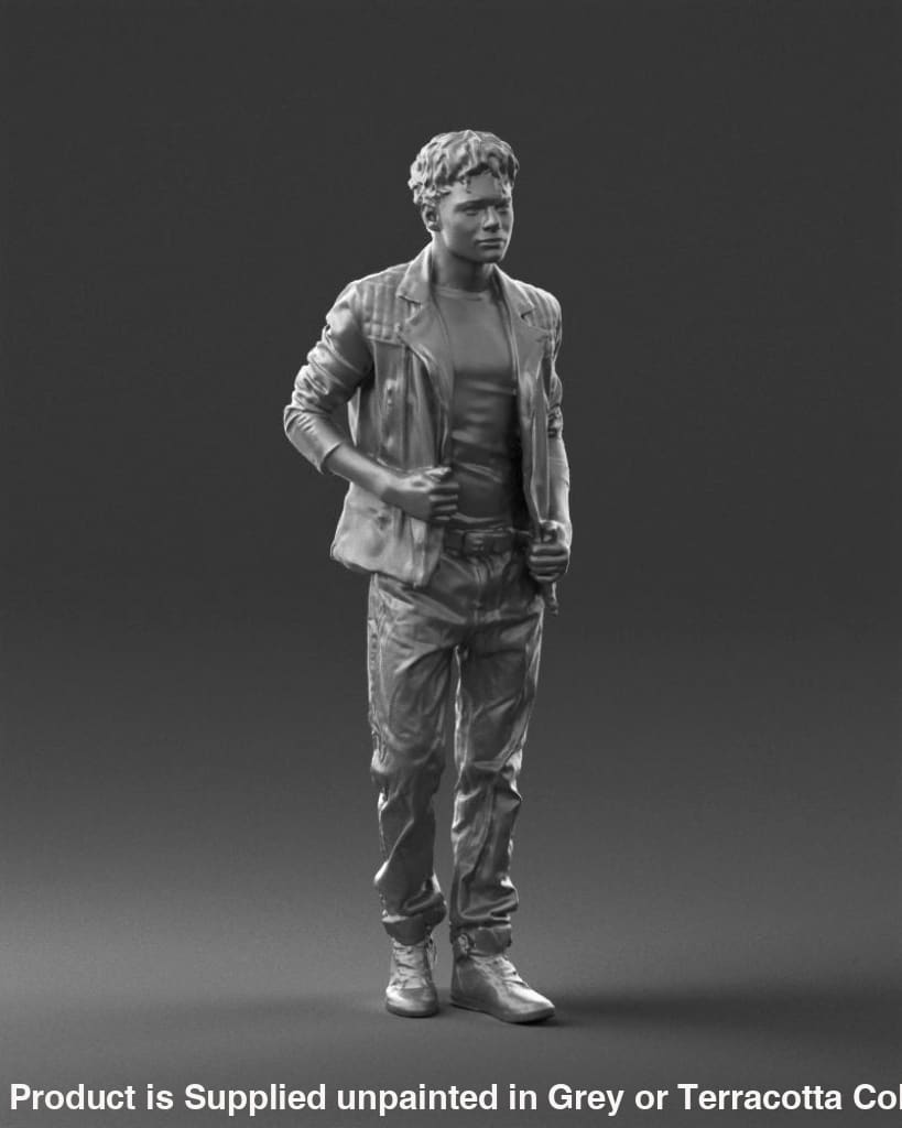 Trendy Young Teenager In Jacket And Trousers Figure