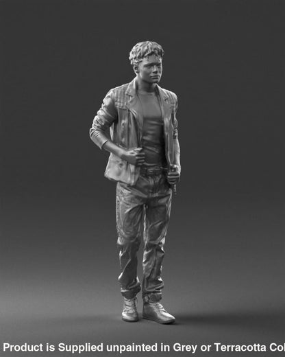 Trendy Young Teenager In Jacket And Trousers Figure