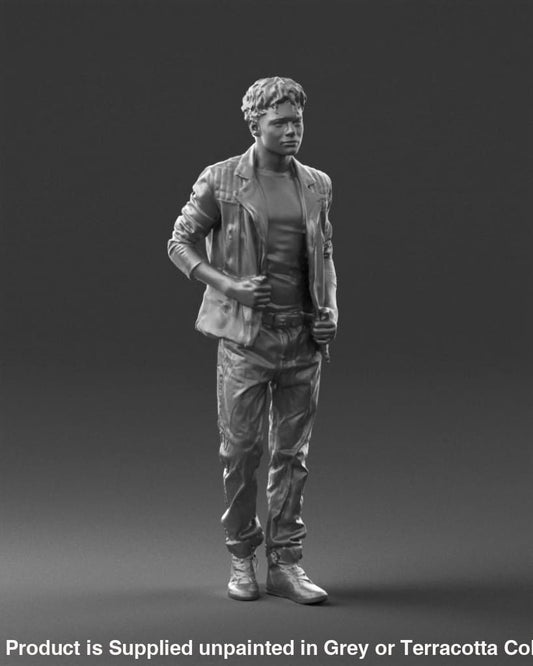 Trendy Young Teenager In Jacket And Trousers Figure