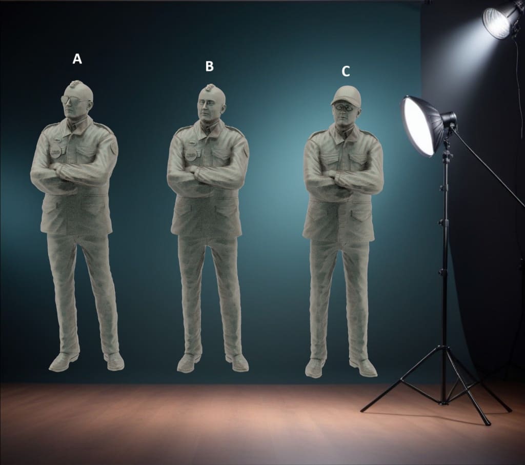 MM1117 Male with a Mohican haircut 1:87 / A Figure