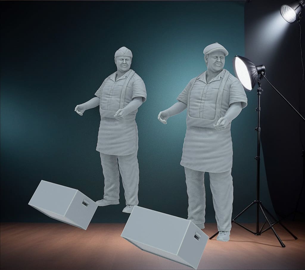 MM1126 Hot Food Vendor Figure