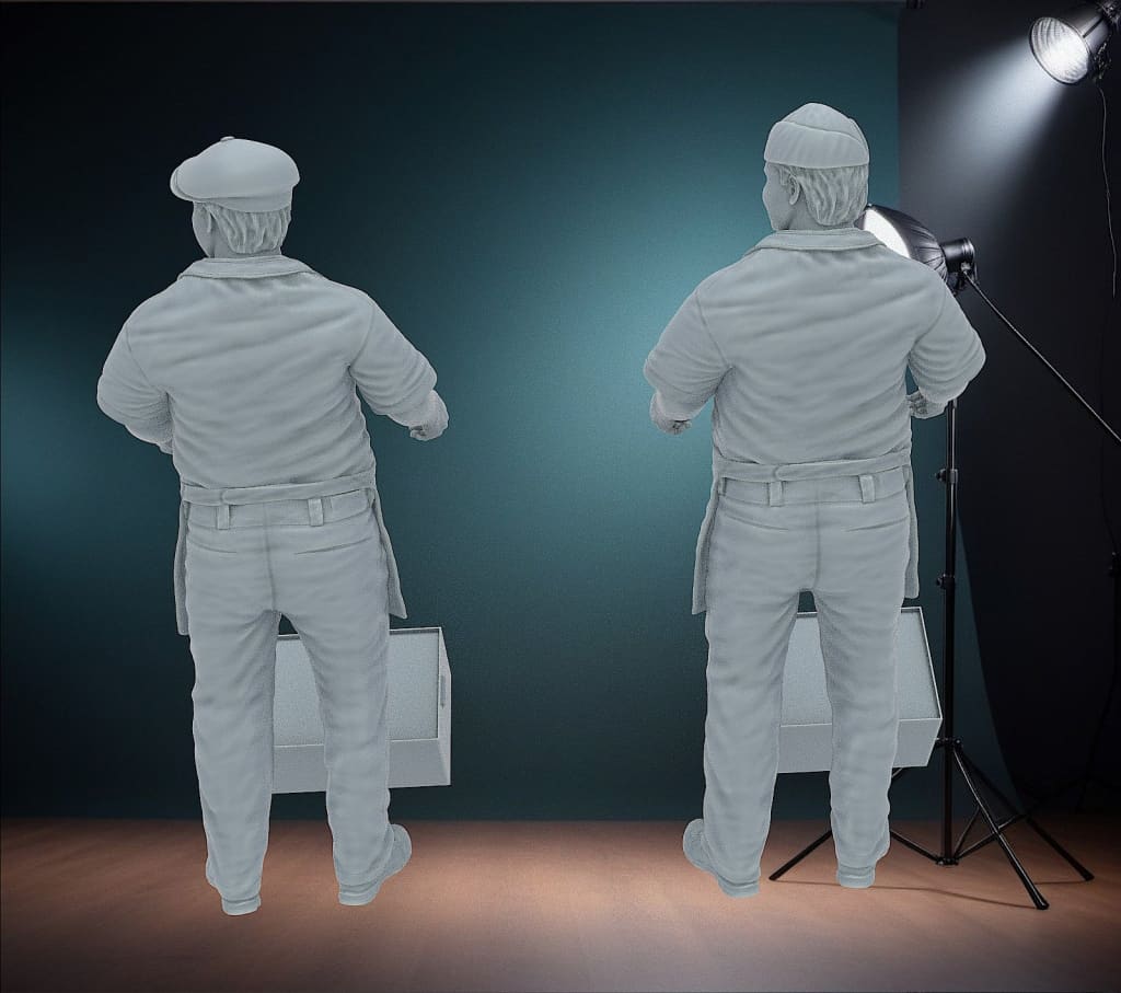 MM1126 Hot Food Vendor Figure