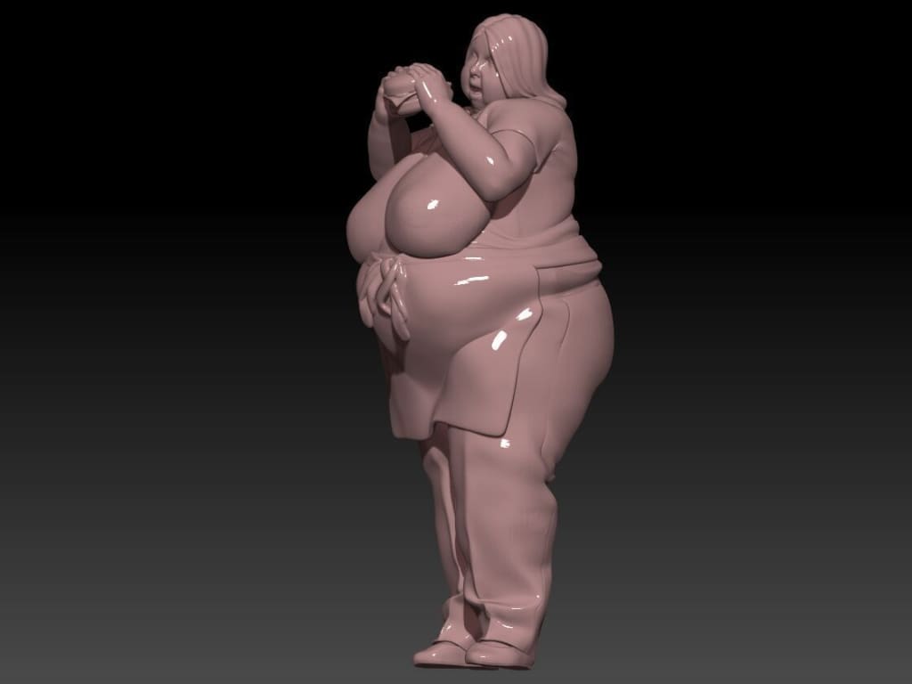 MM1131 Large Lady Eating Figure