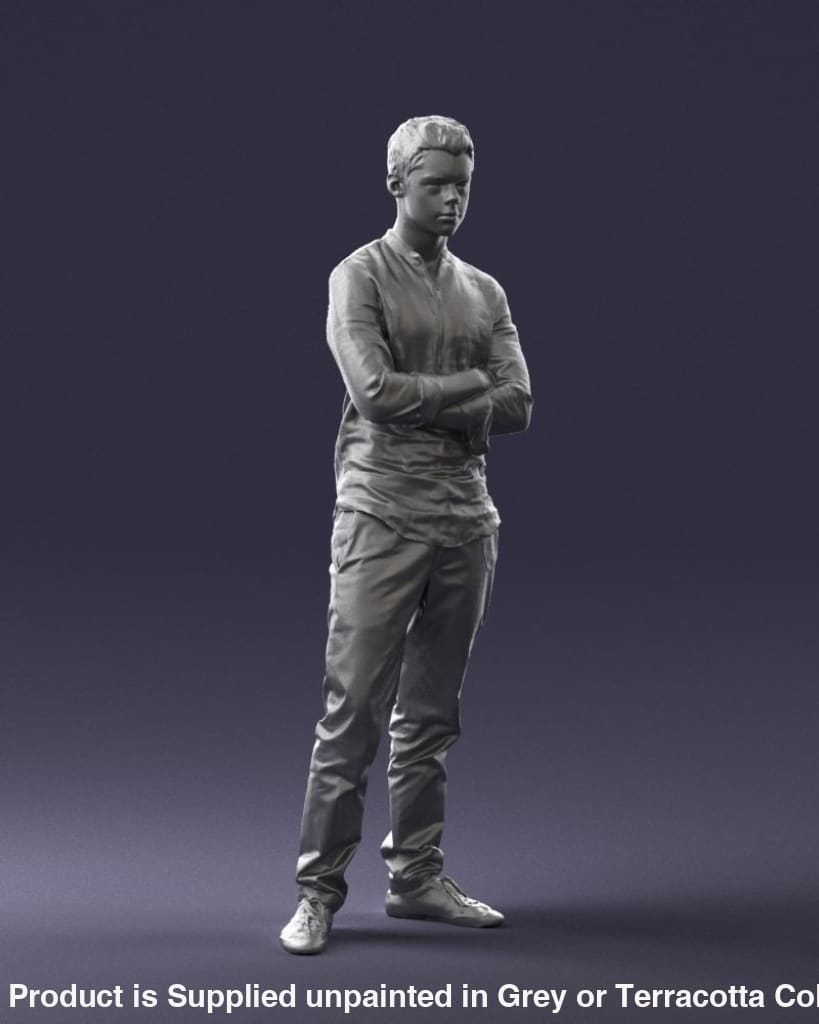 Young Teenager Arms Crossed Figure