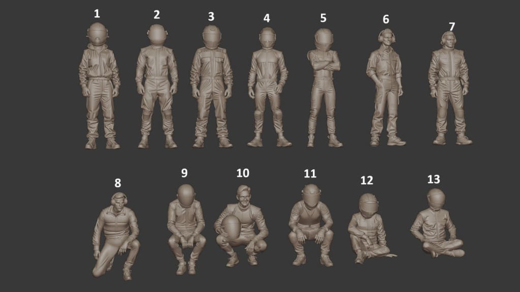 MM1142 F1/Motor Race Team/Garage Figures Figure