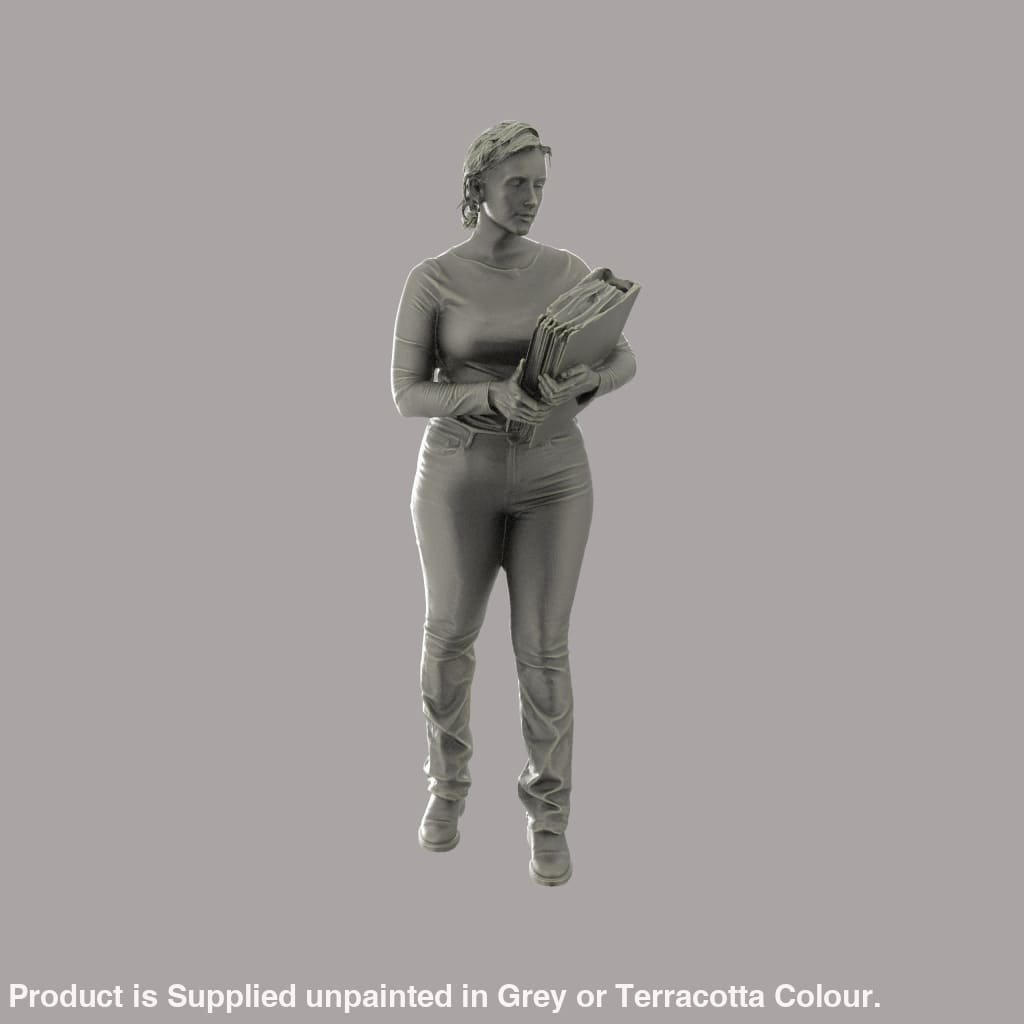 MM1147 Office girl with files Figure