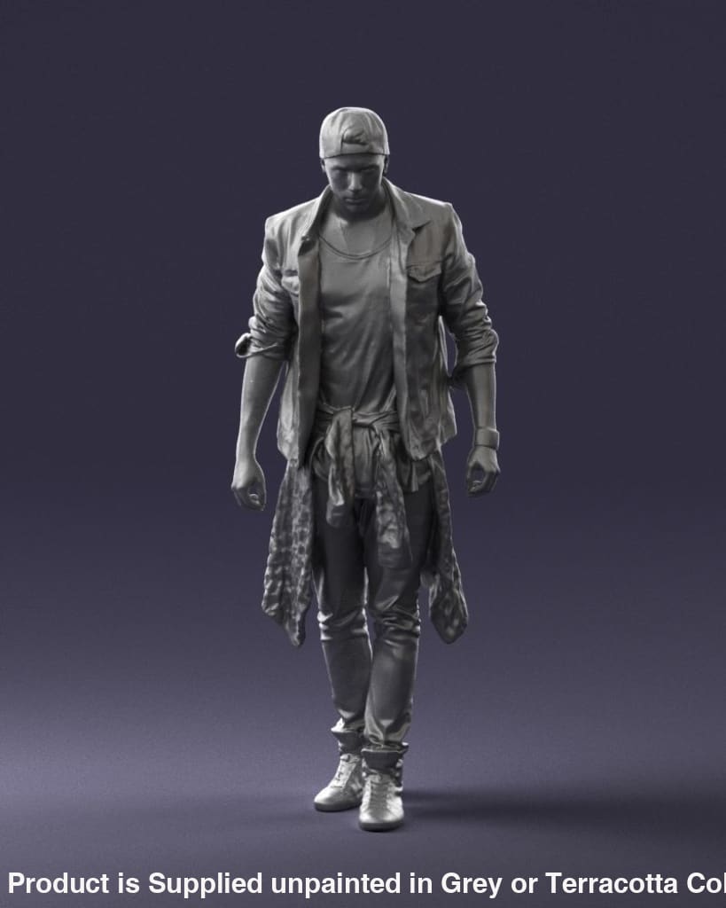 Hip Young Male Wearing Cap Figure