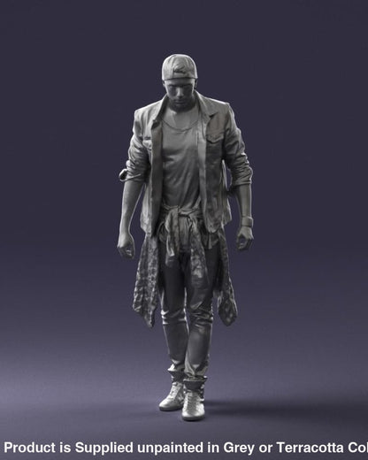 Hip Young Male Wearing Cap Figure