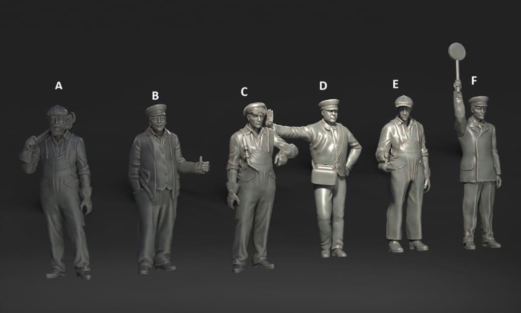 MM1151 Railway Station staff Figure