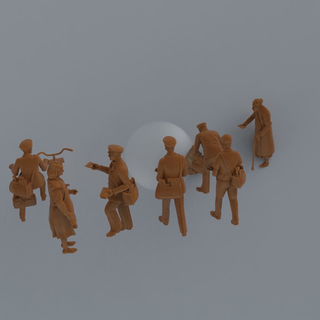 MM1153 Postman and People Figure