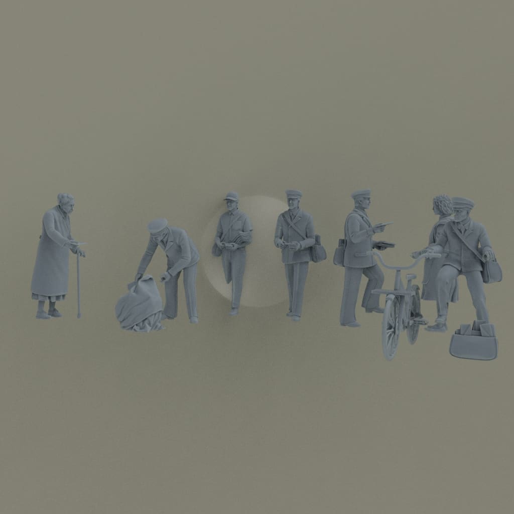 MM1153 Postman and People Figure