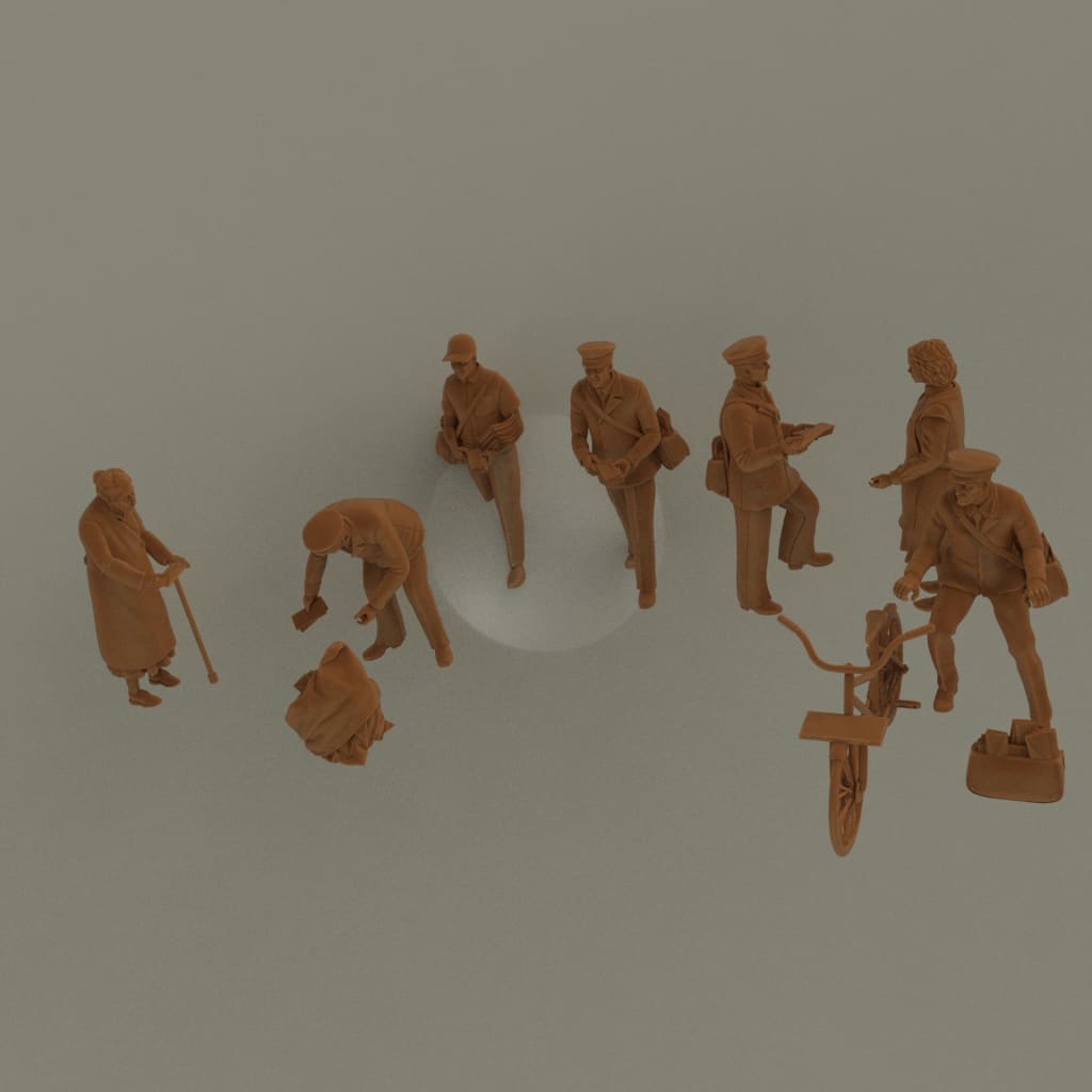 MM1153 Postman and People Figure
