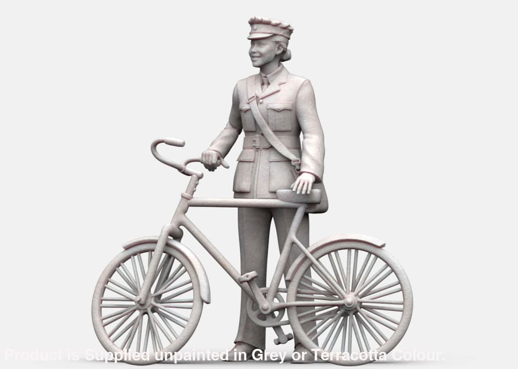 MM1154 WW2 RAF WAAF with Pushbike Figure