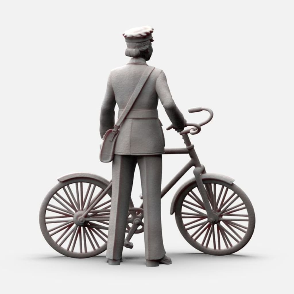 MM1154 WW2 RAF WAAF with Pushbike Figure