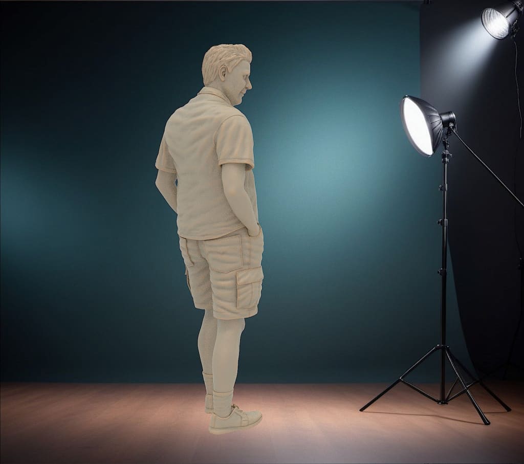 MM1156 Male in Shorts and hands in pockets Figure