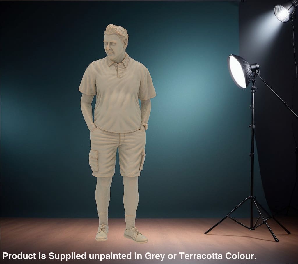 MM1156 Male in Shorts and hands in pockets Figure