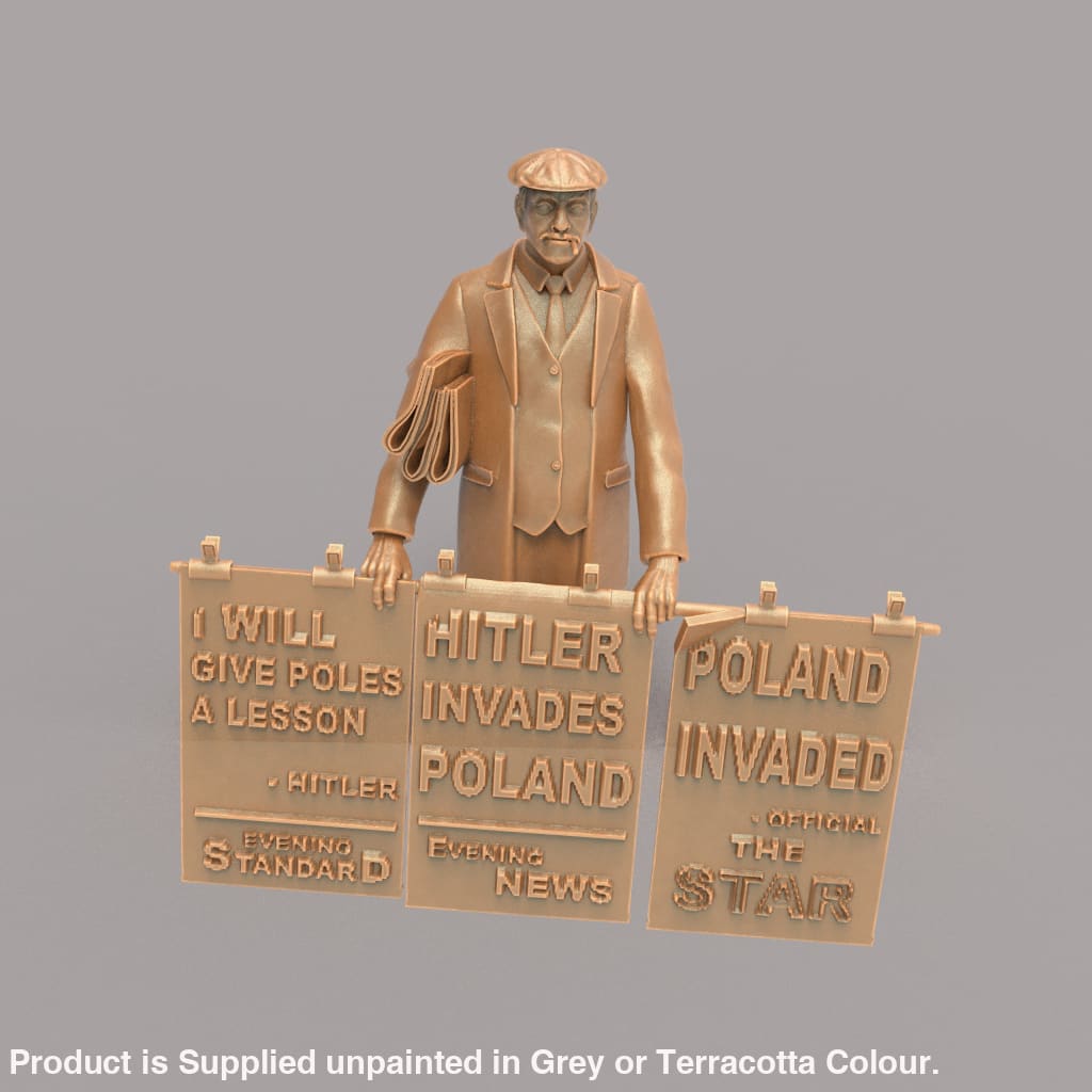 MM1167 WW2 Famous Newspaper seller Figure