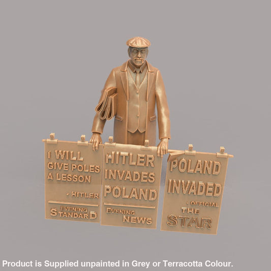 MM1167 WW2 Famous Newspaper seller Figure