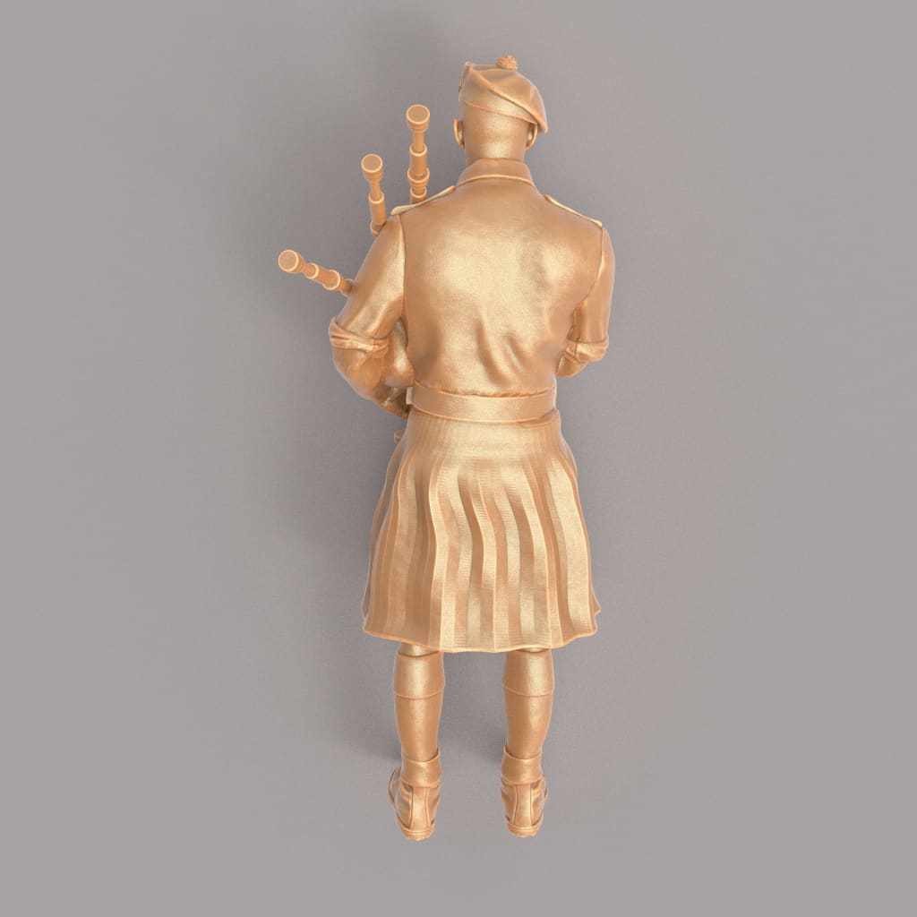 MM1170 Military Highlander Bagpiper Figure