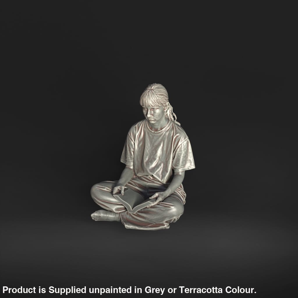 MM1175 Young girl on Floor looking at book Figure