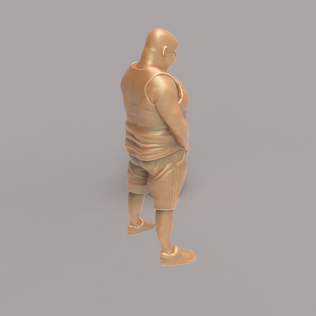 MM118 Large Drunk Male Urinating Figure