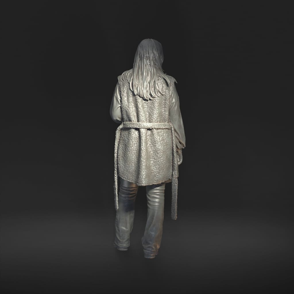 MM1184 In coat with Coffee Figure