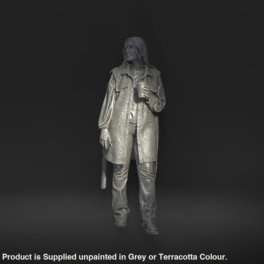 MM1184 In coat with Coffee Figure