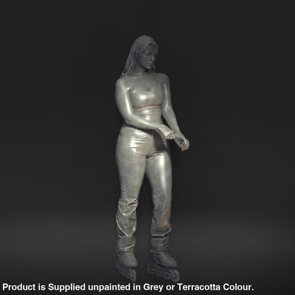 MM1185 Girl with Roller skates standing Figure