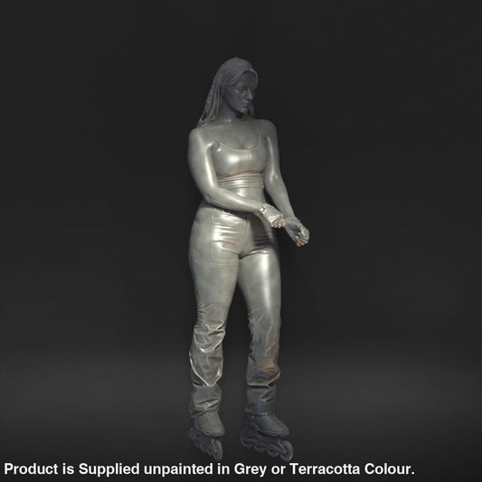 MM1185 Girl with Roller skates standing Figure
