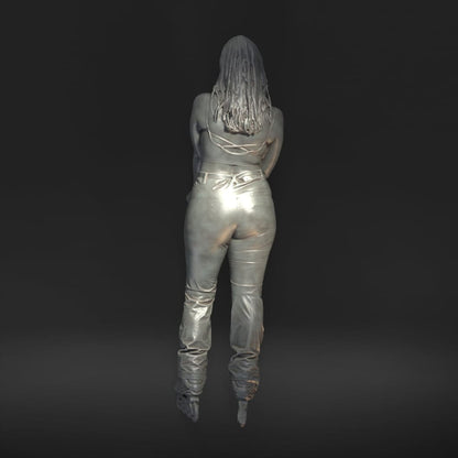 MM1185 Girl with Roller skates standing Figure