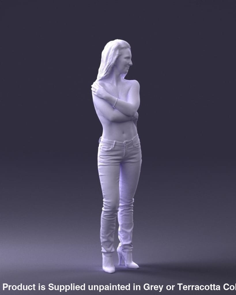 Half Naked Girl Posing Figure
