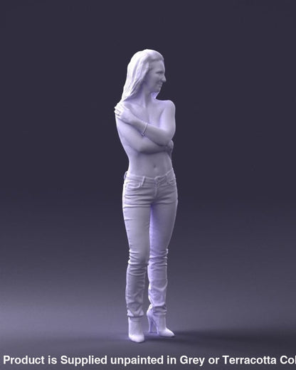 Half Naked Girl Posing Figure