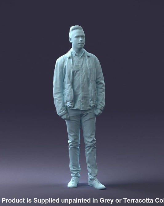 Trendy Teenager Wearing A Jacket Figure