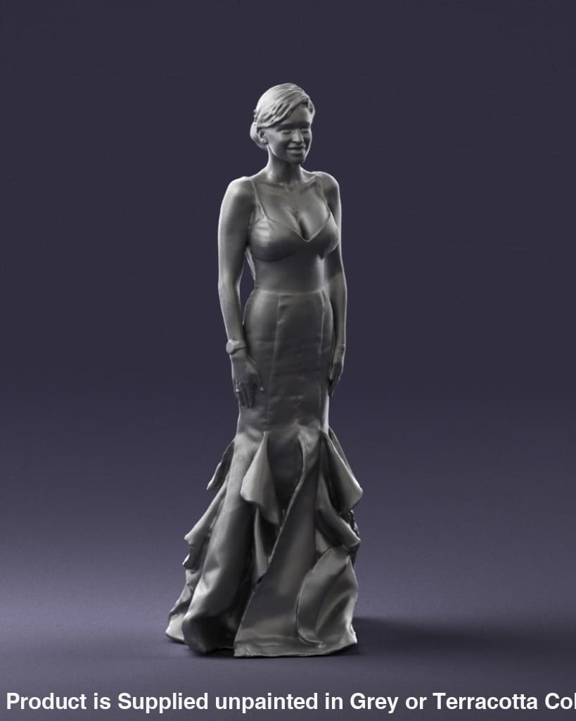 Young Girl In A Lovely Evening Dress Figure