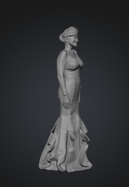 MM136 Young Girl in a Lovely Evening Dress