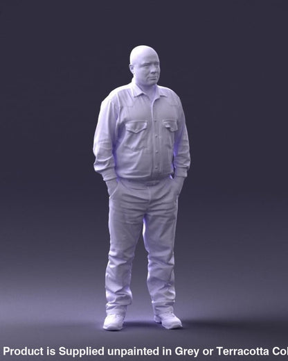 Older Male In Shirt And Trousers Figure