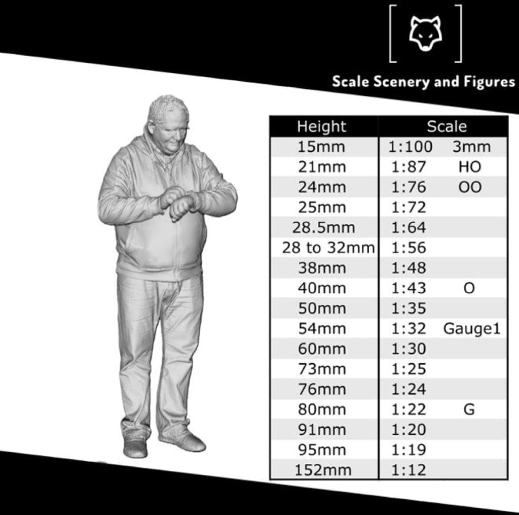 MM153 Older male in Shirt and Trousers Figure