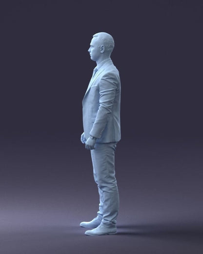 Smart Office Worker In Suite Figure