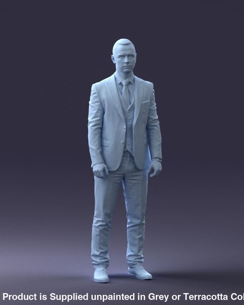 Smart Office Worker In Suite Figure
