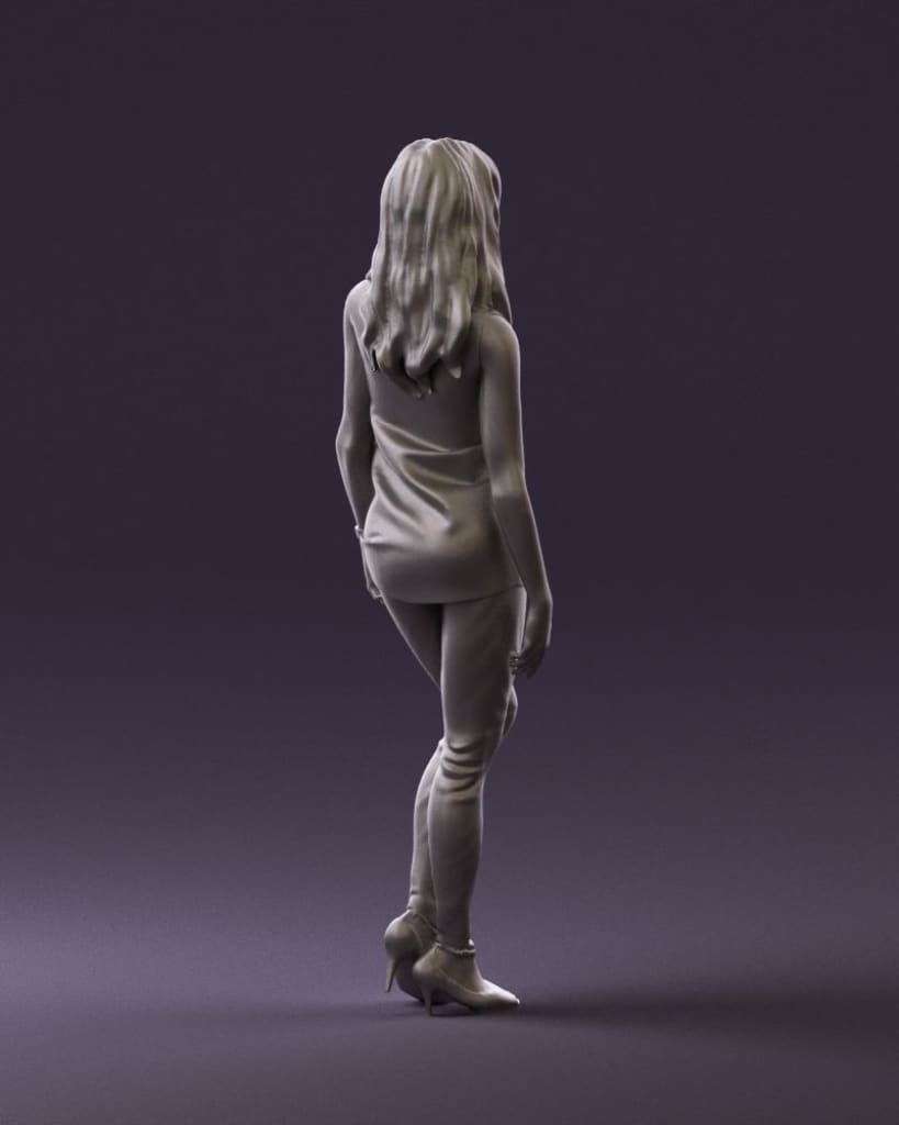 Smart Female Office Worker Figure